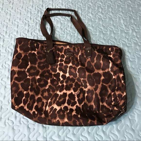 Coach Handbags - Coach Leopard Print Purse